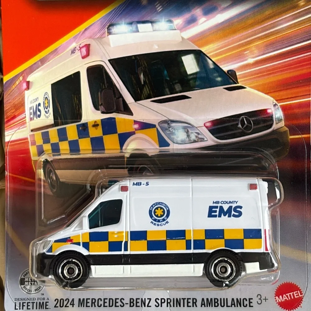 Matchbox 2024 Mercedes-Benz Sprinter EMS Ambulance White Diecast New 2016